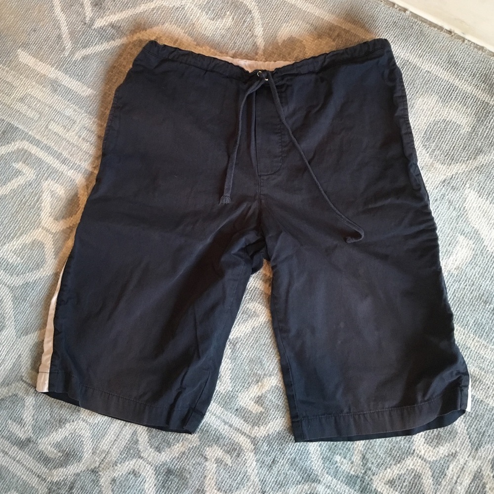 James Perse men's navy drawstring shorts